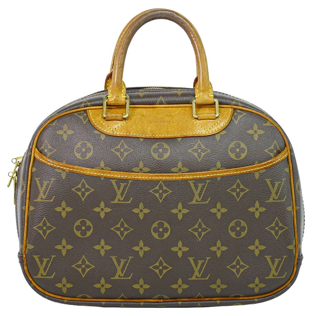 本物 ルイヴィトン LOUIS VUITTON LV トゥルーヴィル モノグラム ハンドバッグ ブラウン M42228 Trouville ビトン バッグ 中古・