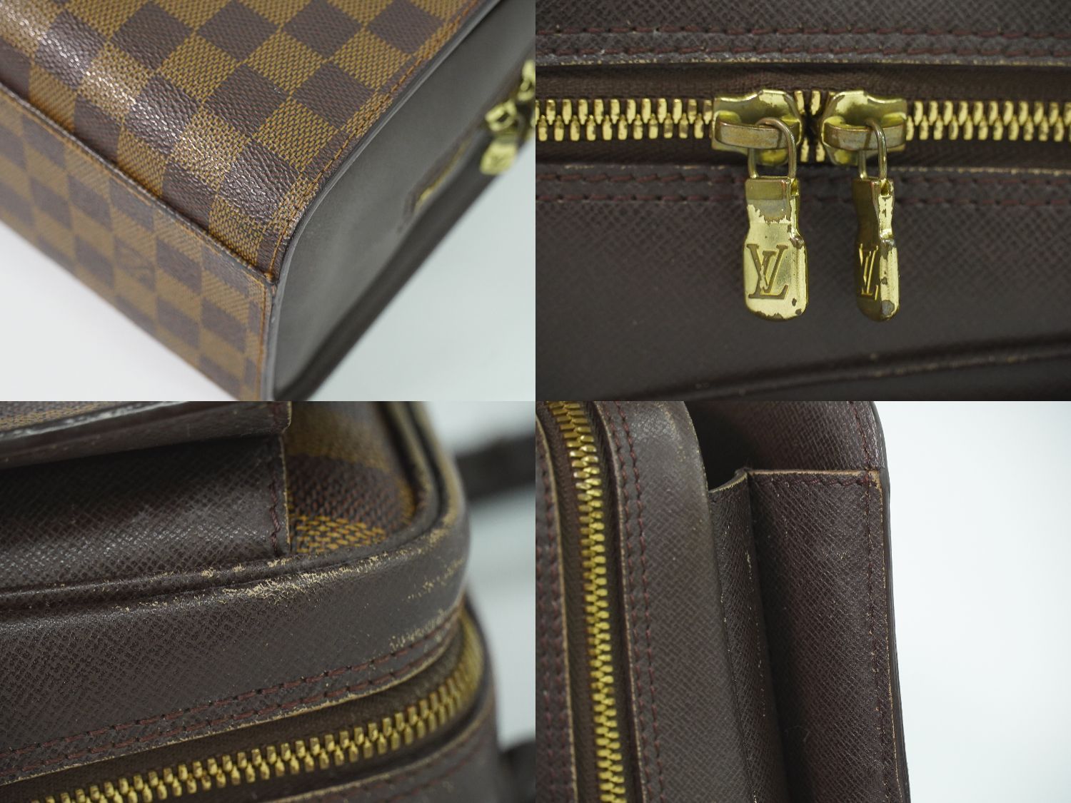 本物 ルイヴィトン LOUIS VUITTON LV トリアナ ダミエ エベヌ