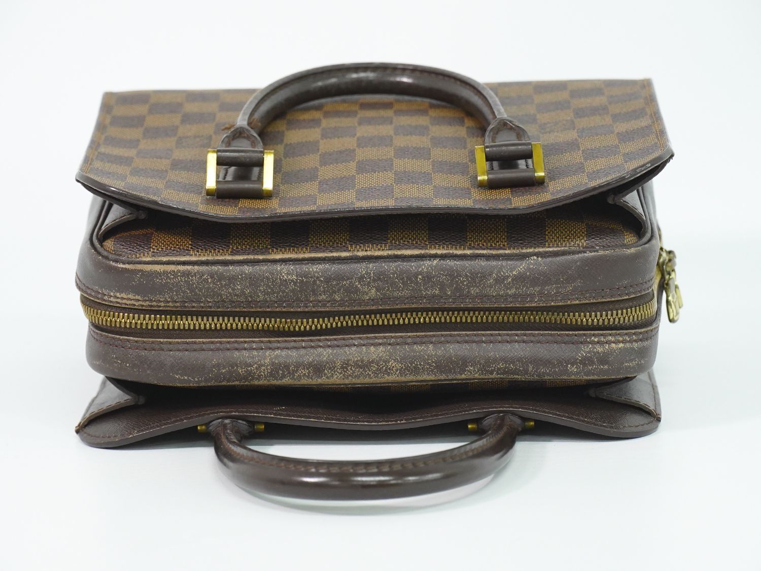 本物 ルイヴィトン LOUIS VUITTON LV トリアナ ダミエ エベヌ