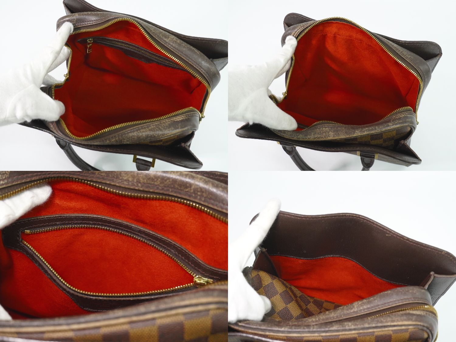 本物 ルイヴィトン LOUIS VUITTON LV トリアナ ダミエ エベヌ