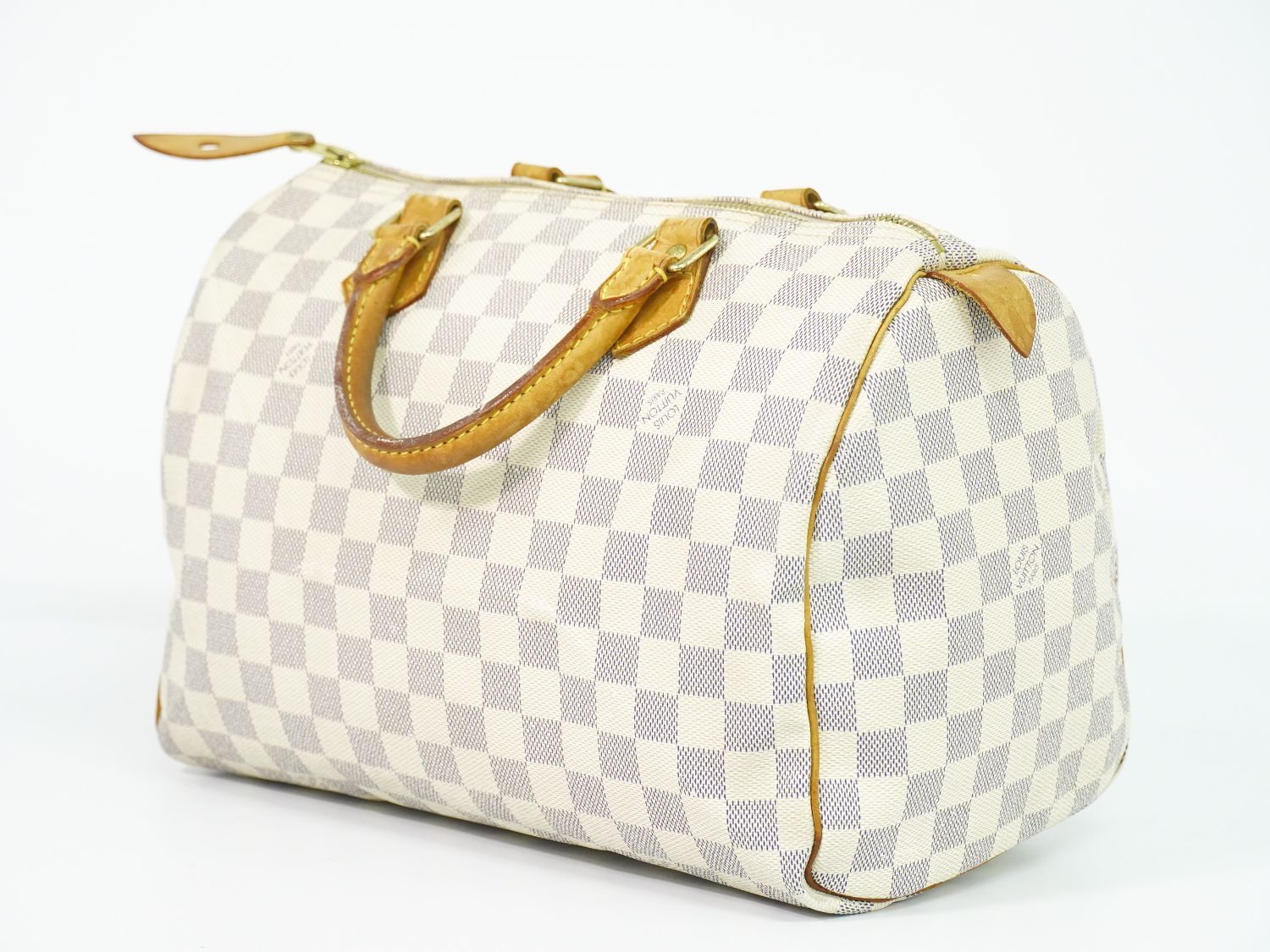 本物 ルイヴィトン LOUIS VUITTON LV スピーディ 30 ダミエ アズール