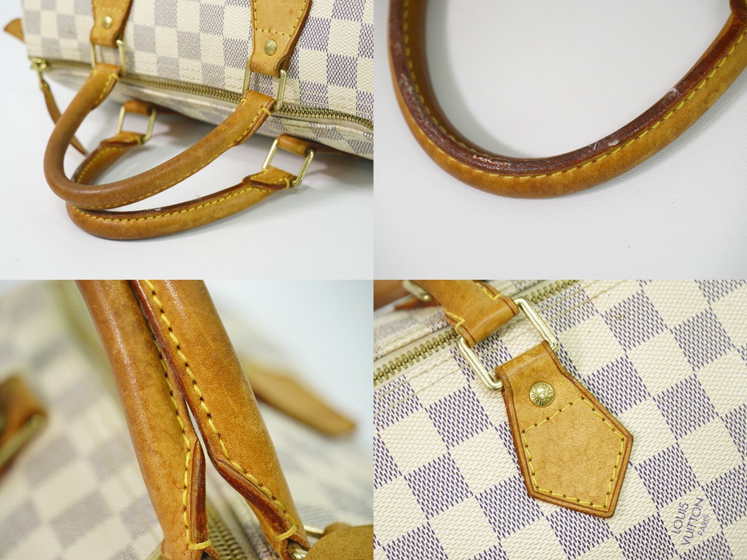 本物 ルイヴィトン LOUIS VUITTON LV スピーディ 30 ダミエ アズール 