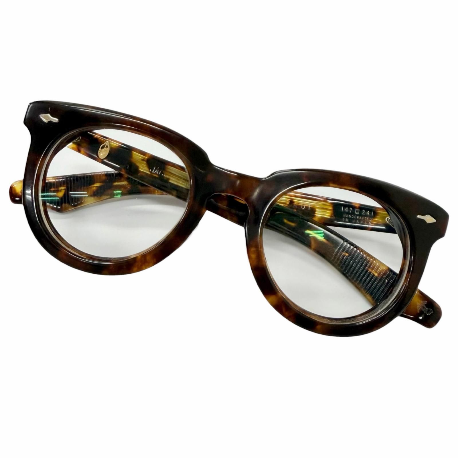 人気□JACQUESMARIEMAGE ジャックマリーマージュ FONTAINEBLEAU 94/250 世界250本限定 メガネ 眼鏡 アイウェア ブラウンデミ 47□24 度入り 日本製 メンズ