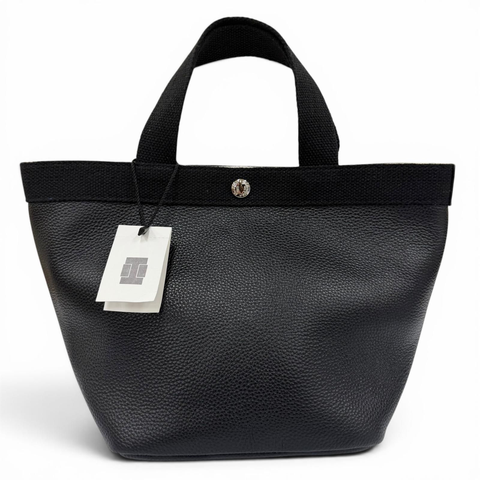 極美品☆Herve Chapelier エルベ・シャプリエ 707GP リュクス舟型トートM コーテッドキャンバス トートバッグ ハンドバッグ ブラック フランス製 レディース 保存袋付き