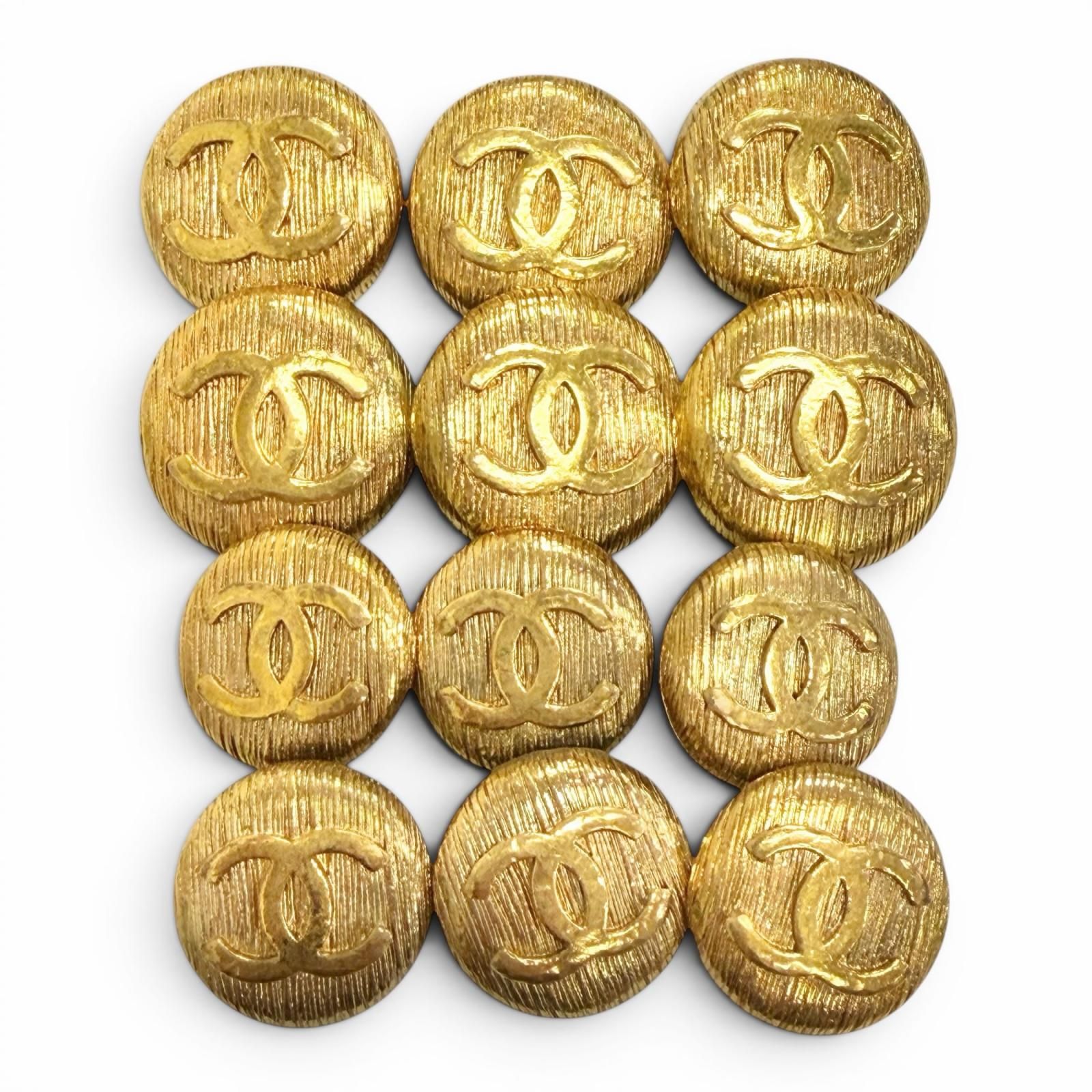 美品△CHANEL シャネル ココマーク ボタン 大6個 小6個 合計12個 ゴールド レディース オススメ◎