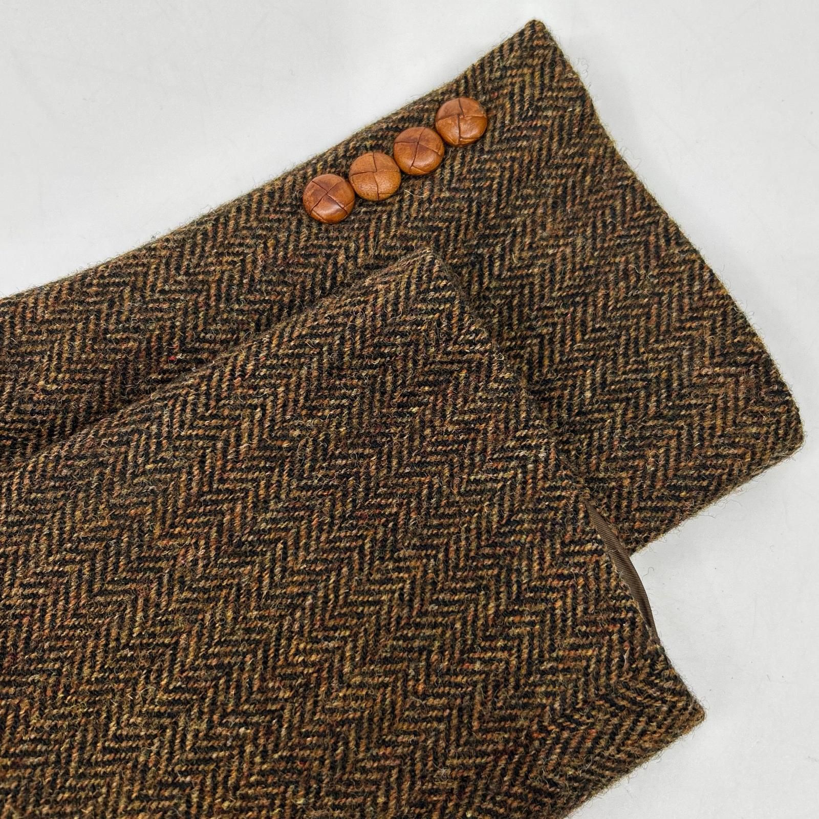 Harris Tweed ハリスツイード ブラウン 3B テーラードジャケット
