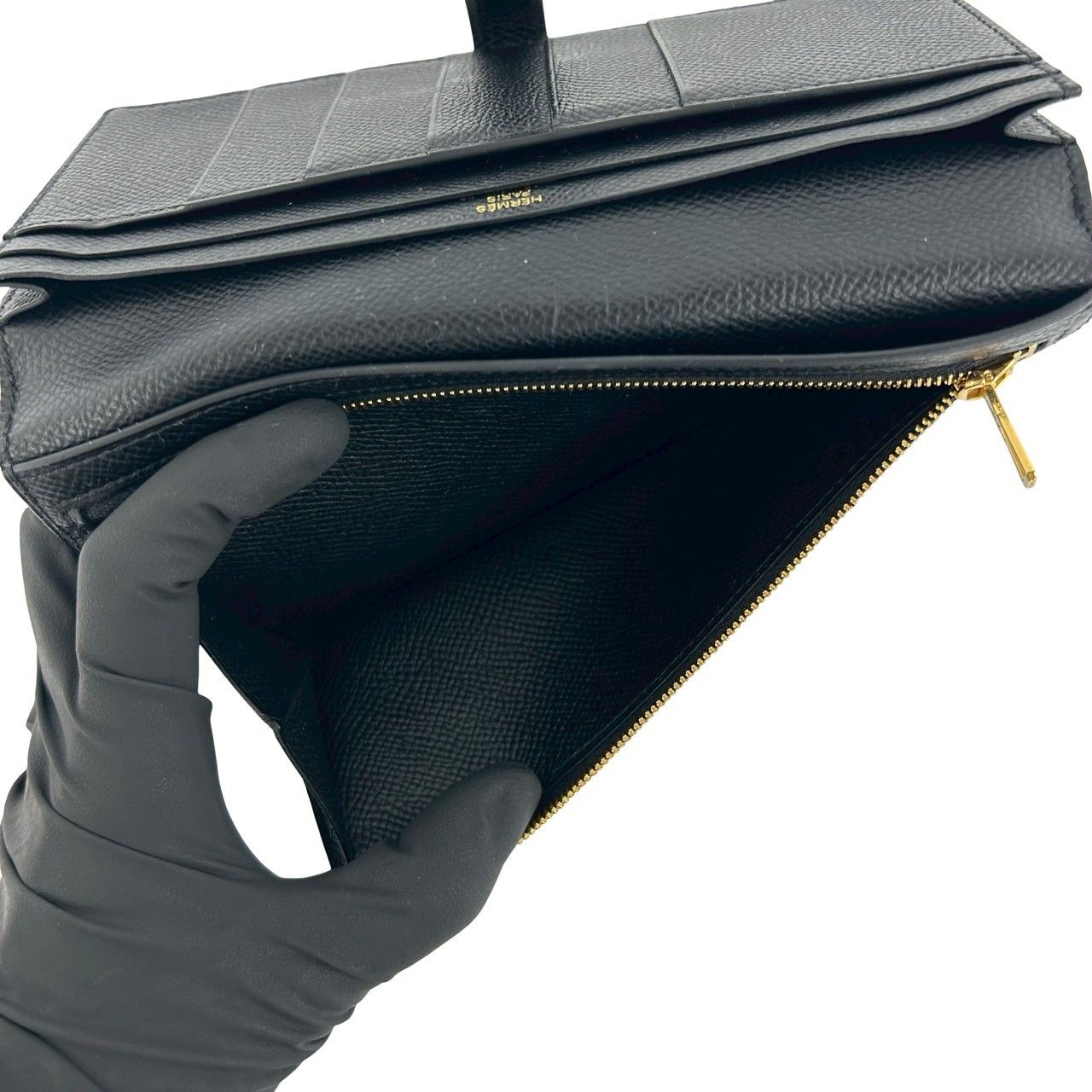 極 美品 D 刻印 HERMES エルメス ベアン スフレ ヴォーエプソン レザー