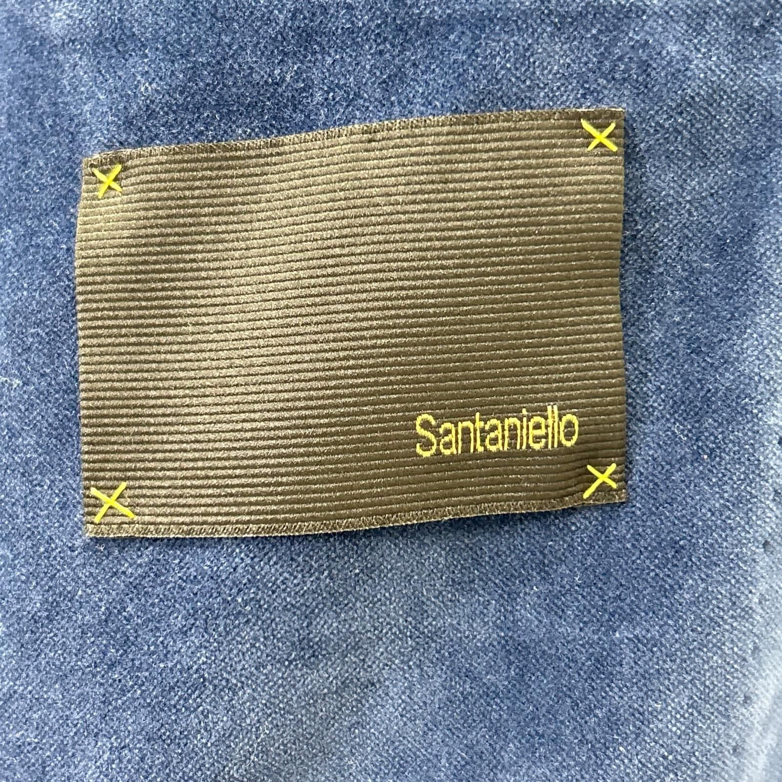 Santaniello サンタニエッロ ブルー GL756MF コットンベロア ジャケット 48 Santaniello サンタニエッロ ブルー GL756MF コットンベロア