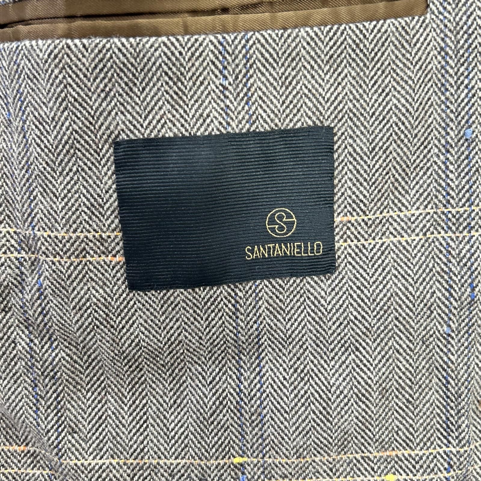 Santaniello サンタニエッロ グレーブラウン G525 ヘリンボーン