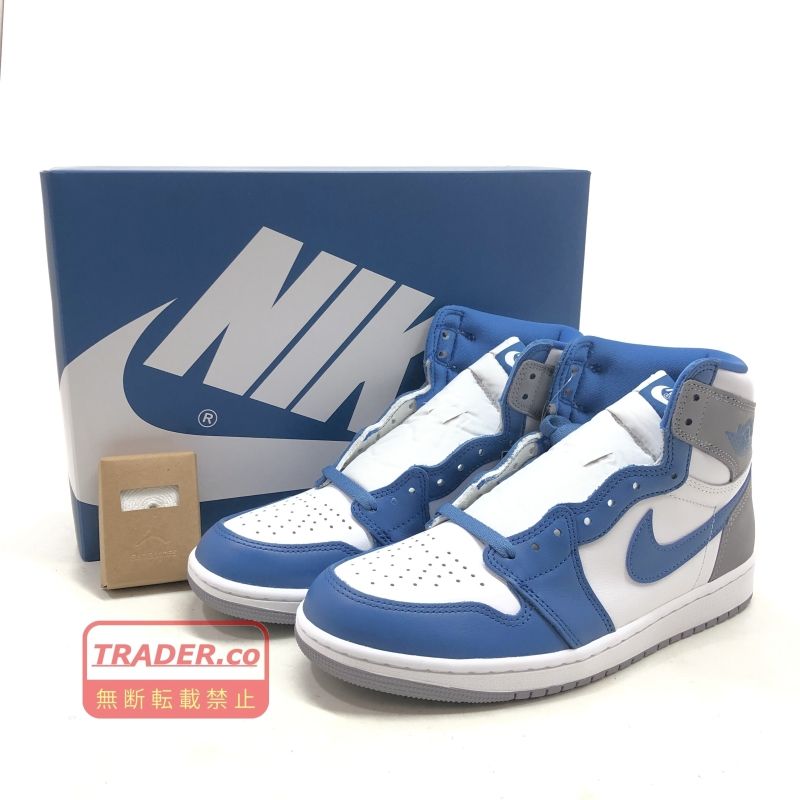 01w-6689 ナイキ NIKE 27.0cm US9 UK8 EU42 2023 Air Jordan 1 High OG True Blue エアジョーダン1 ハイ トゥルーブルー 青 DZ5485-410 靴 【中古品】