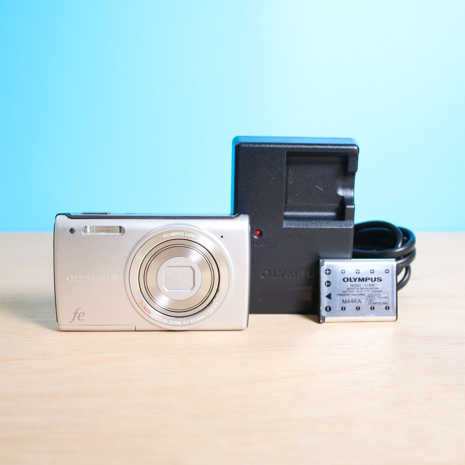 完動品❁美品 OLYMPUS EF-5050 オリンパス シルバー オールドコンデジ 