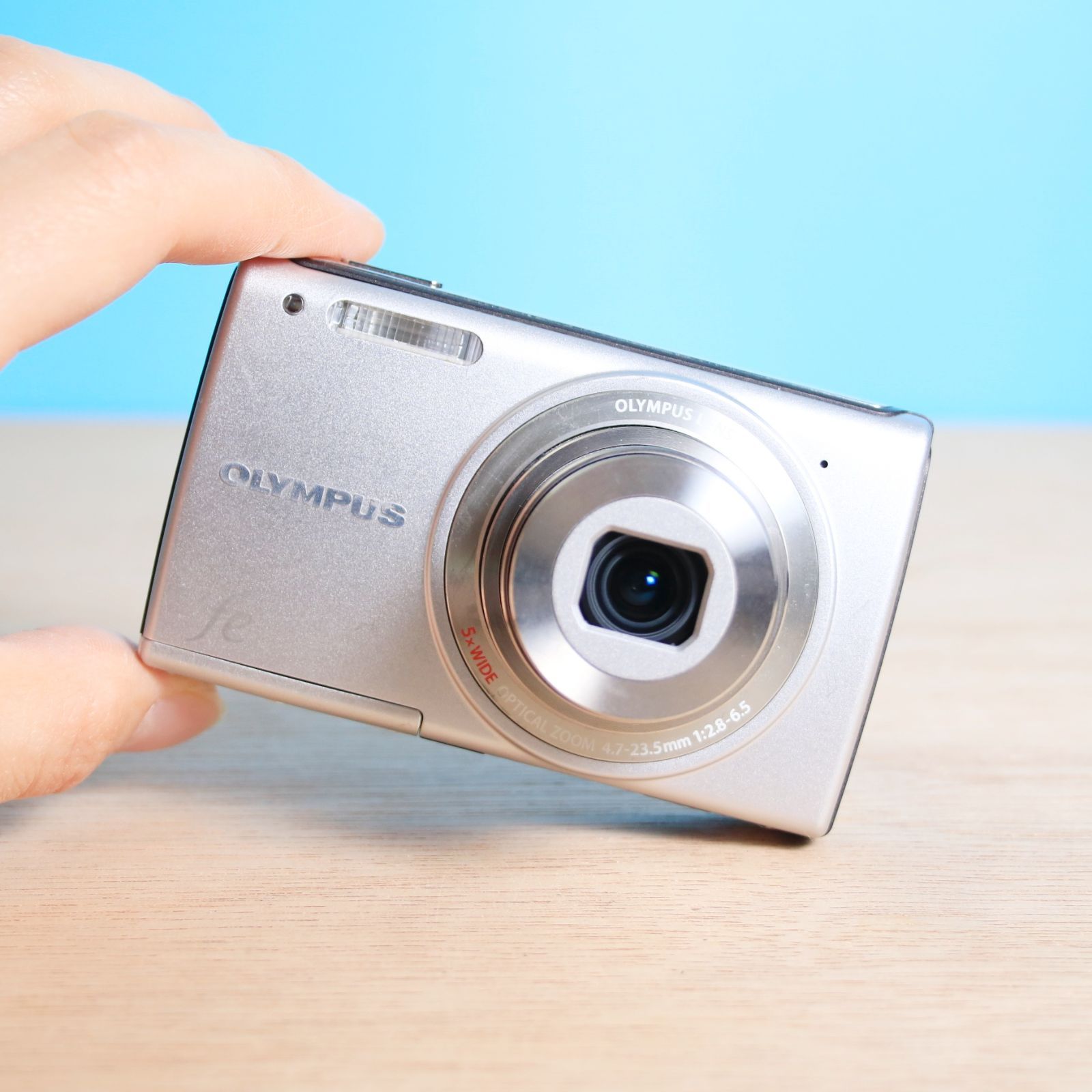 完動品❁美品 OLYMPUS EF-5050 オリンパス シルバー オールドコンデジ 平成デジカメ レトロ コンデジ SDカード 動作品 H441