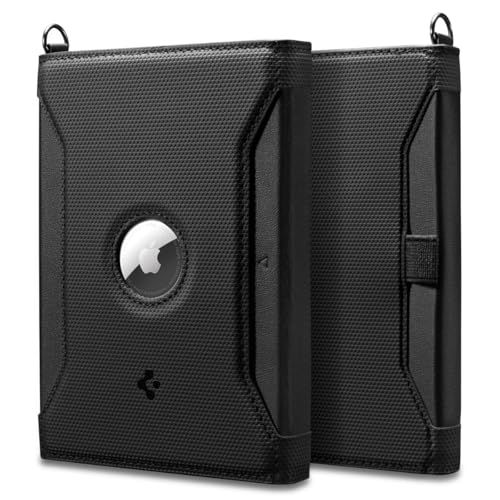[Spigen] パスポートケース Airtag (2026/2021) 収納可能 RFID スキミング防止 SIM ピン PUレザー AFA08852 (ブラック)as 8fe7a5fc