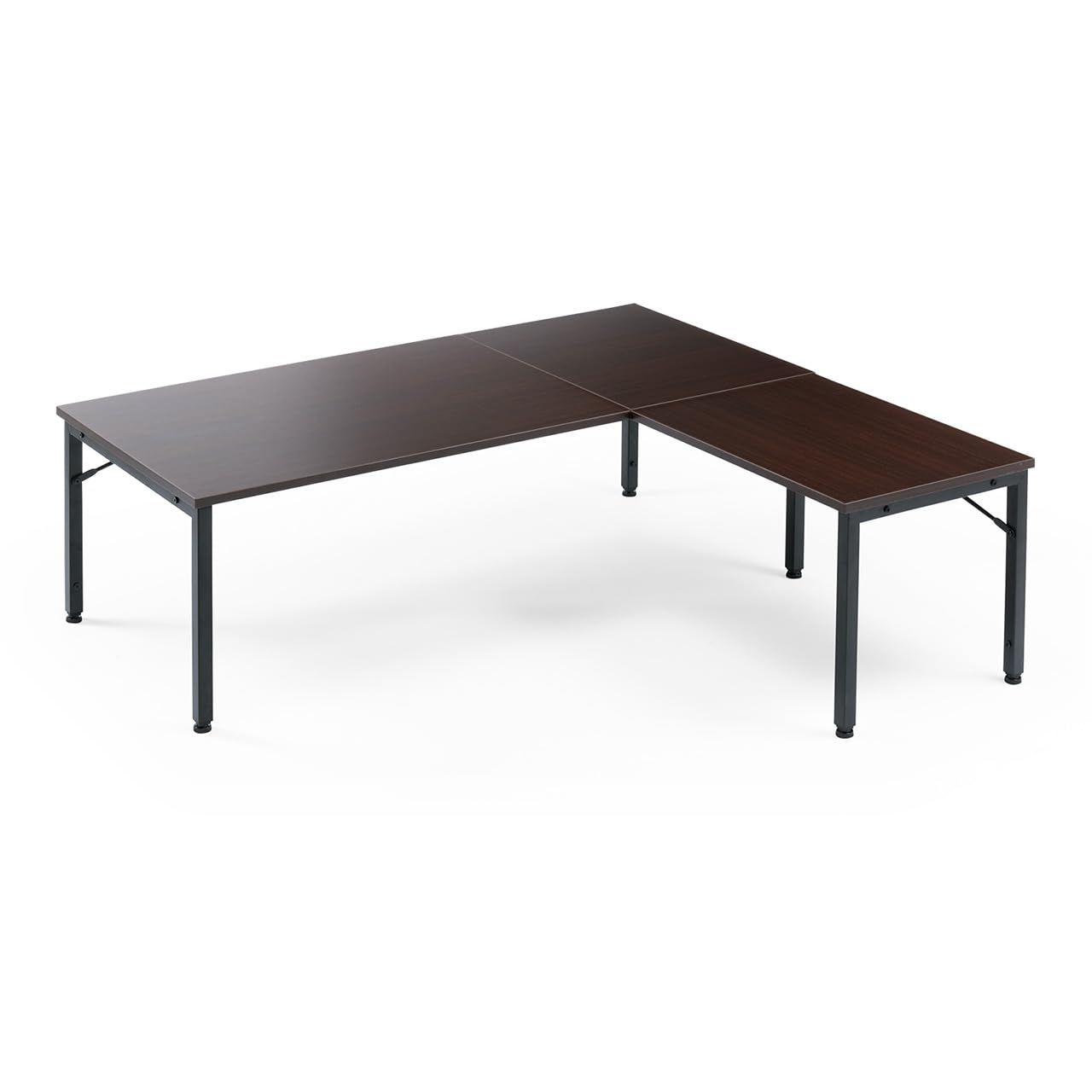 R◆サンワダイレクト ローデスク L字 高さ調整 38?50cm 幅120cm ダークブラウン 100-DESKL019M 13d57b86