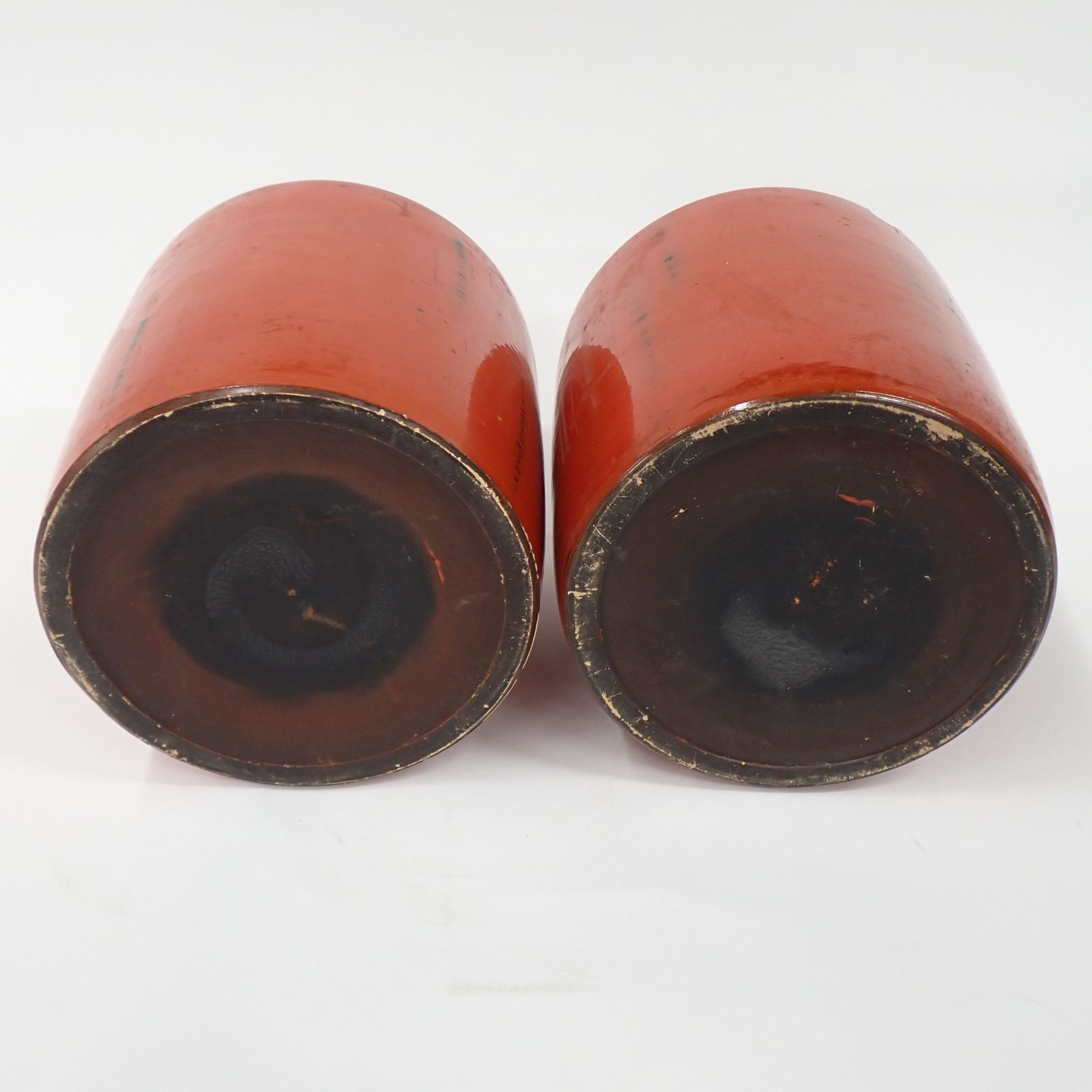 火鉢 陶器製 赤 直径約25×高さ約25cm 2個セット 陶器#16526 - メルカリ