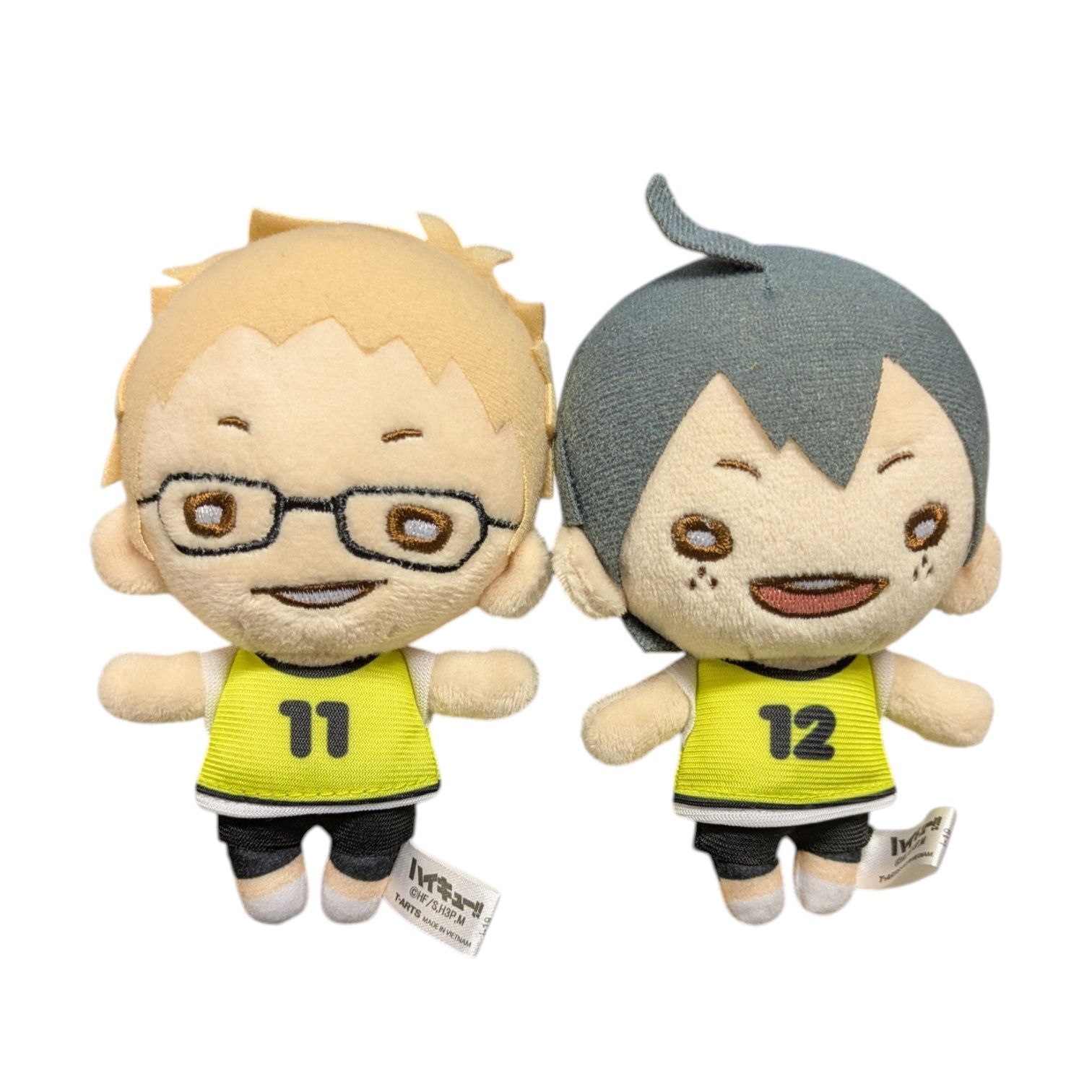 ハイキュー!! にとたん 月島蛍＆山口忠 ビブス ぬいぐるみ ボールチェーン付 【未使用】A11325RG