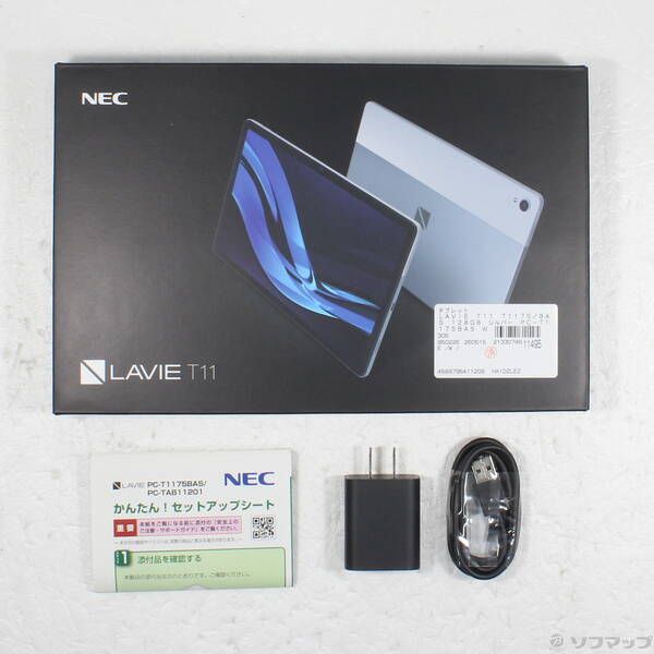 中古品〕 LAVIE T11 T1175／BAS 128GB シルバー PC-T1175BAS Wi-Fi