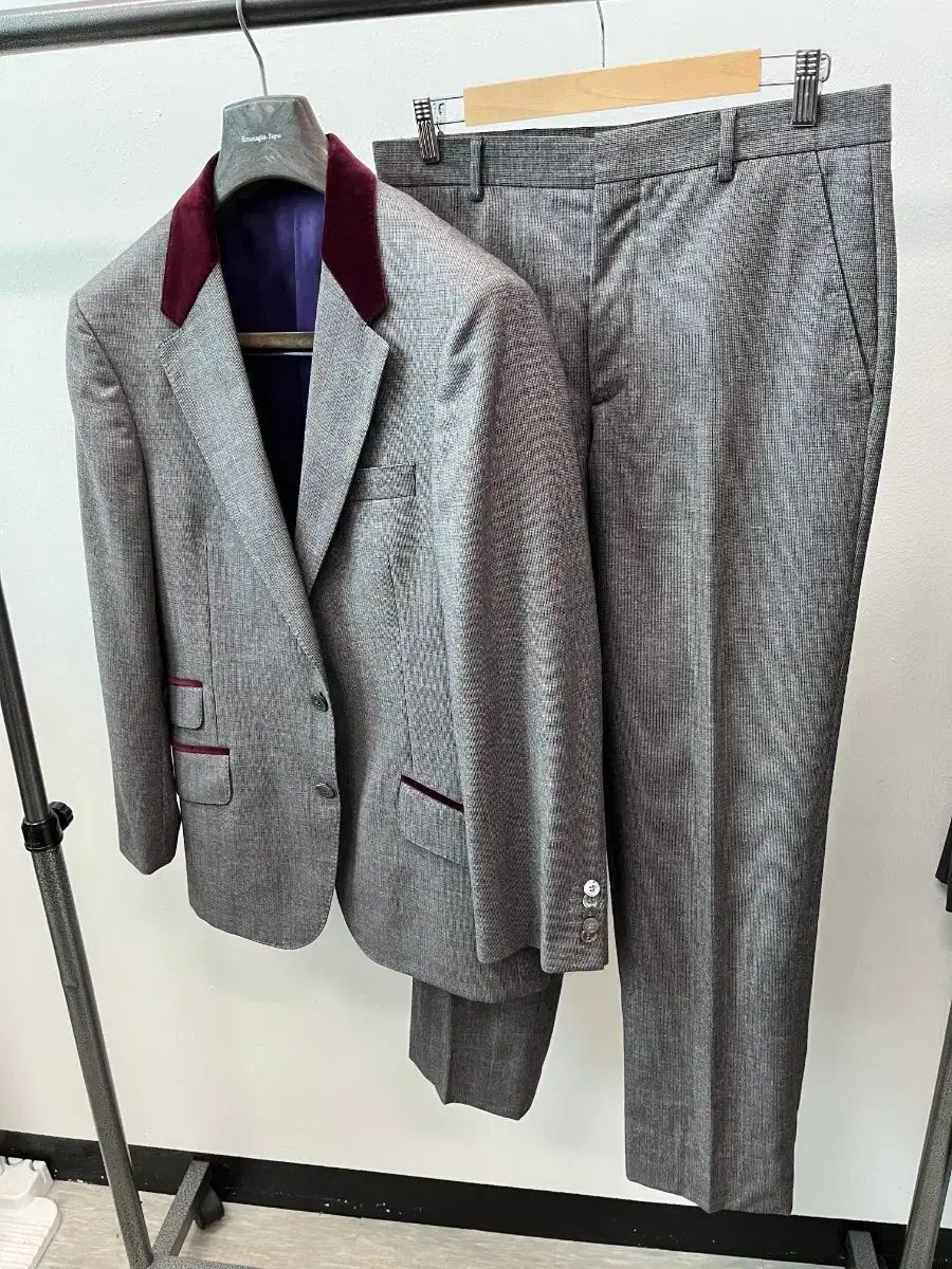 95 30) PAUL SMITH ポール・スミス ツアーベルベット カラー スーツ