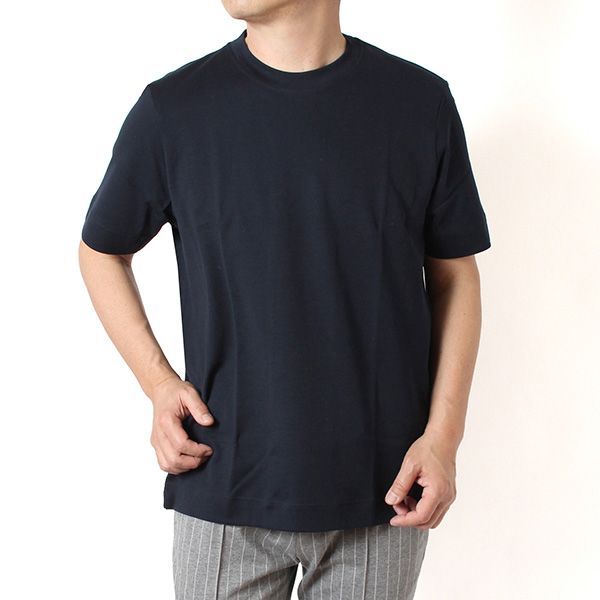 26SSモデル グランサッソ GRAN SASSO ピマコットン Ｔシャツ【598 NAVY】 60139 81001 598 NAVY/【2026SS】m-tops