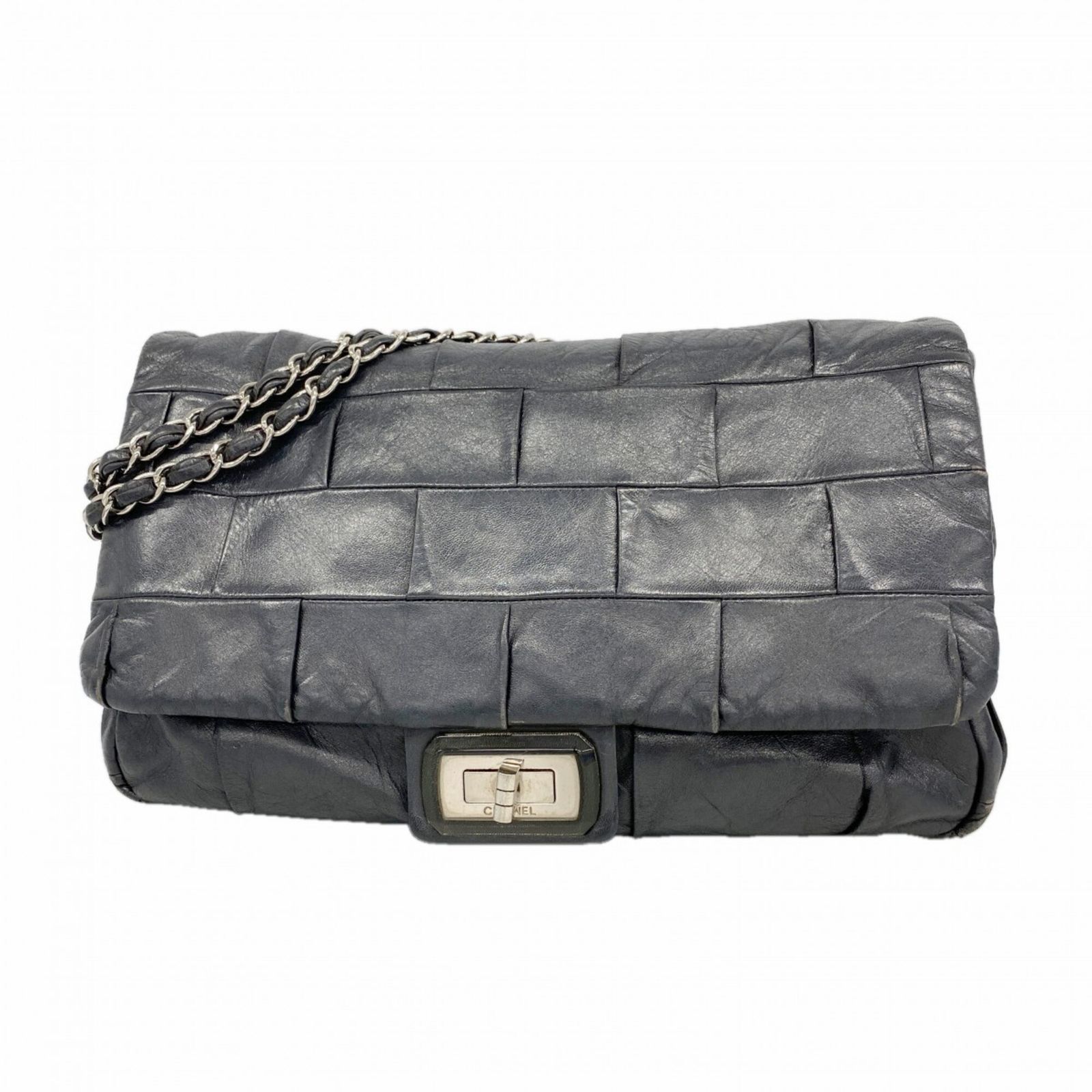 シャネル(Chanel) シャネル ショルダーバッグ 2.55 Wチェーン レザー ブラック レディース