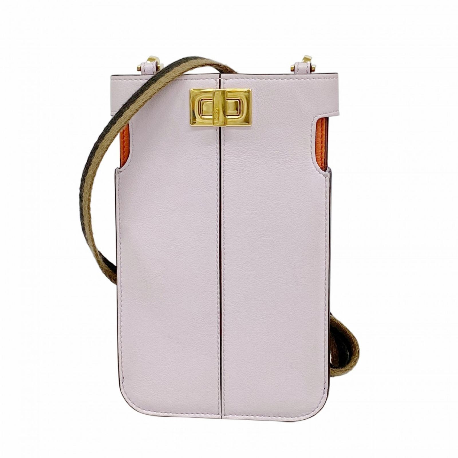 フェンディ(Fendi) フェンディ フォンケース ピーカブー レザー パープル レディース