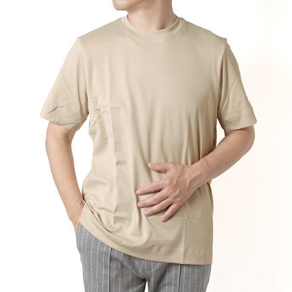 26SSモデル グランサッソ GRAN SASSO ピマコットン Ｔシャツ【110 BEIGE】 60139 81001 110 BEIGE/【2026SS】m-tops
