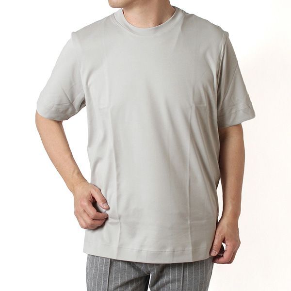 26SSモデル グランサッソ GRAN SASSO ピマコットン Ｔシャツ【052 LIGHT GRAY】 60139 81001 052 LIGHT GRAY/【2026SS】m-tops