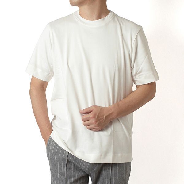 26SSモデル グランサッソ GRAN SASSO ピマコットン Ｔシャツ【005 WHITE】 60139 81001 005 WHITE/【2026SS】m-tops