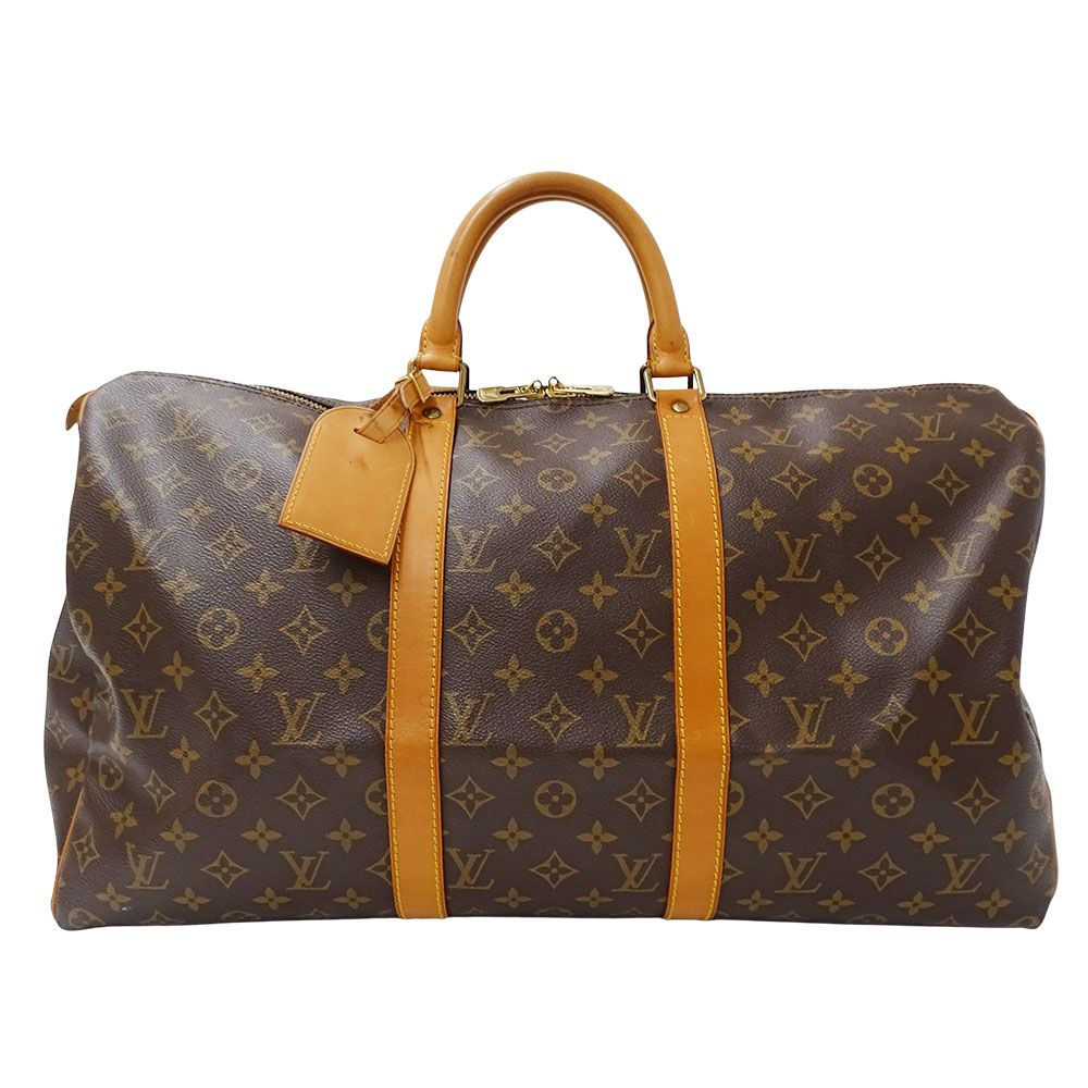 ルイ・ヴィトン LOUIS VUITTON バッグ レディース メンズ ブランド ボストンバッグ モノグラムキャンバス キーポル50 ブラウン M41426 大きめ 大容量 おしゃれ 旅行 おでかけ 出張 トラベルバッグ 【中古】