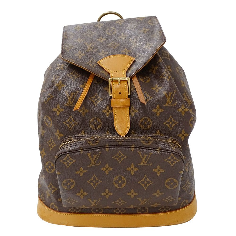 ルイ・ヴィトン LOUIS VUITTON バッグ レディース メンズ ブランド リュック モノグラムキャンバス モンスリGM ブラウン M51135 バックパック おしゃれ ロゴ 通勤 おでかけ 大人 【中古】