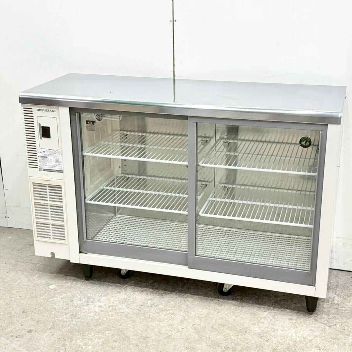ホシザキ テーブル型冷蔵ショーケース RTS-120STB2 W1200×D450×H800 単相100V スライド扉 台下ショーケース 2017年製 中古 厨房