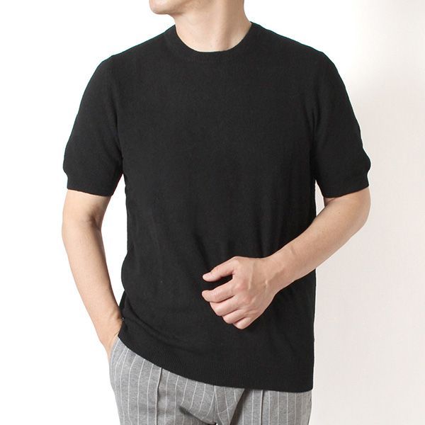 26SSモデル グランサッソ GRAN SASSO パイルＴシャツ【099 BLACK】 57152 22106 099 BLACK/【2026SS】m-tops
