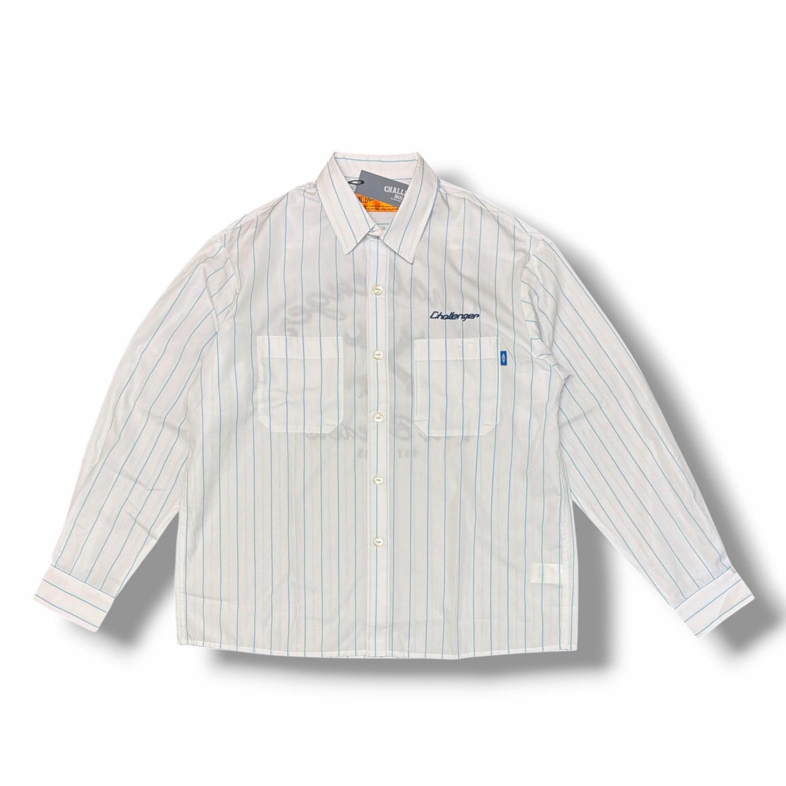 参考上代24200円 未使用 CHALLENGER L/S STRIPE MECHANIC SHIRT 