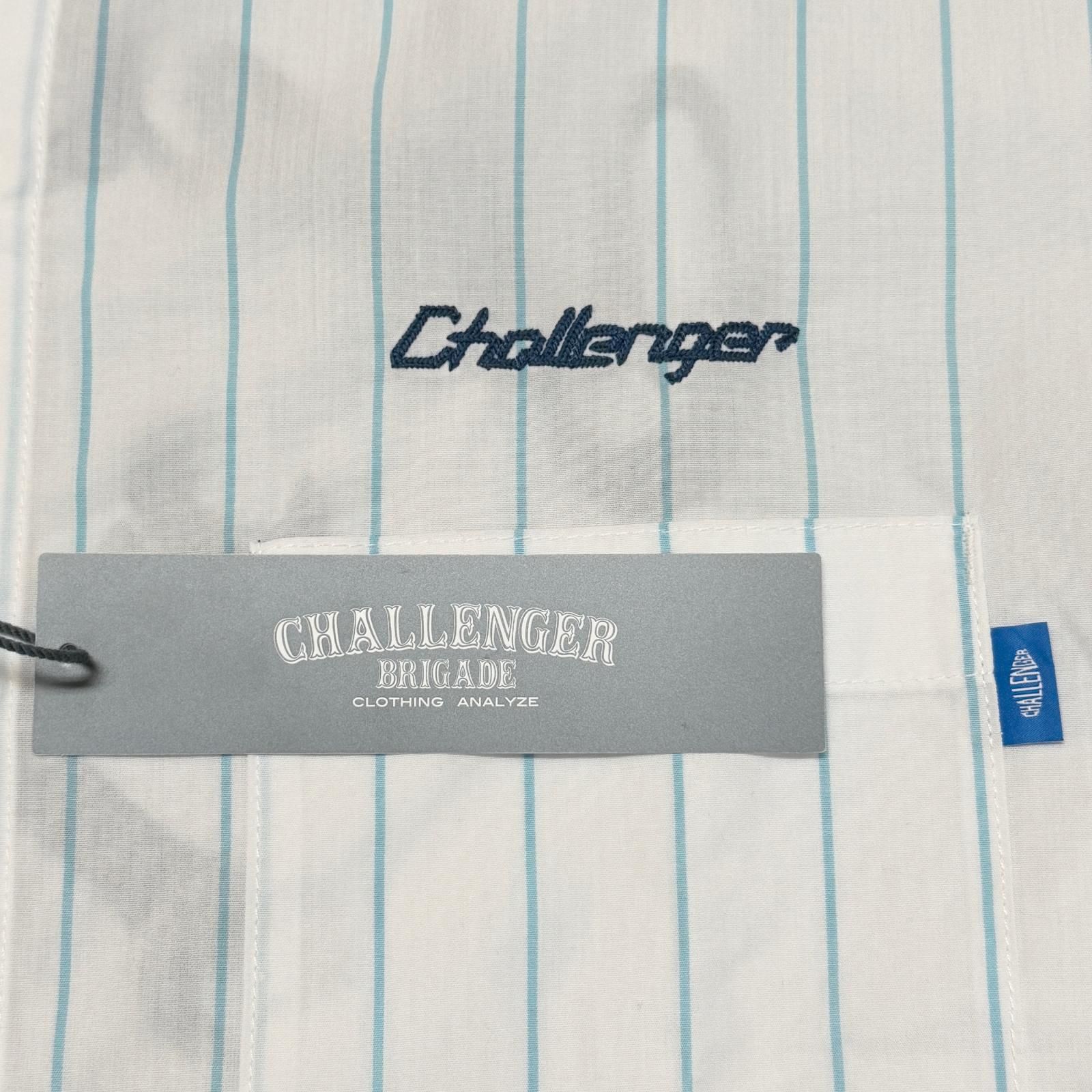 参考上代24200円 未使用 CHALLENGER L/S STRIPE MECHANIC SHIRT 