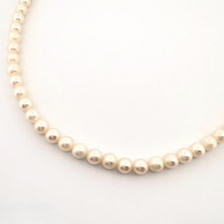 MIKIMOTO パール 真珠 ネックレス K14YG 5mm 鑑定済み 正規品 ミキモト 