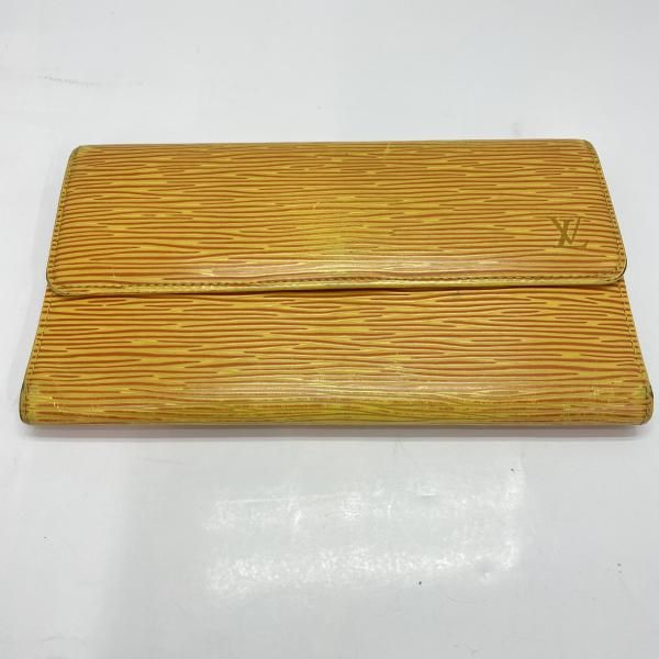 【中古】LOUIS VUITTON エピ ポルト・トレゾール インターナショナル 黄 M63389 ルイヴィトン[91]