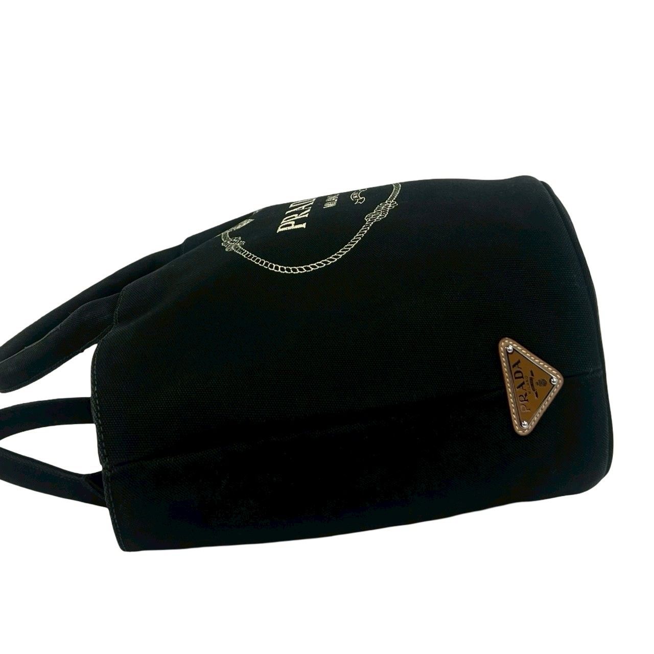 極 美品 PRADA プラダ カナパ ロゴ キャンバス 2way トートバッグ 