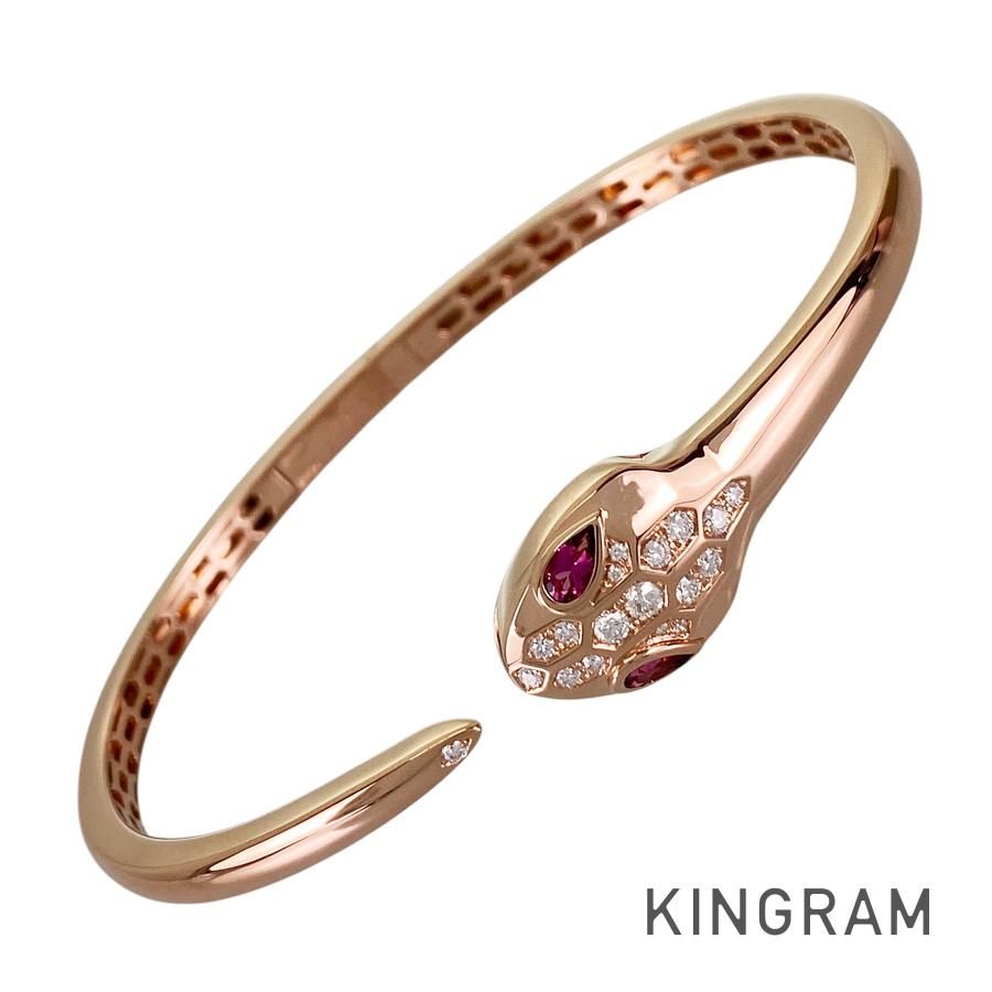 ブルガリ BVLGARI セルペンティ セドゥットーリ K18PG ルベライト バングル sss【中古】