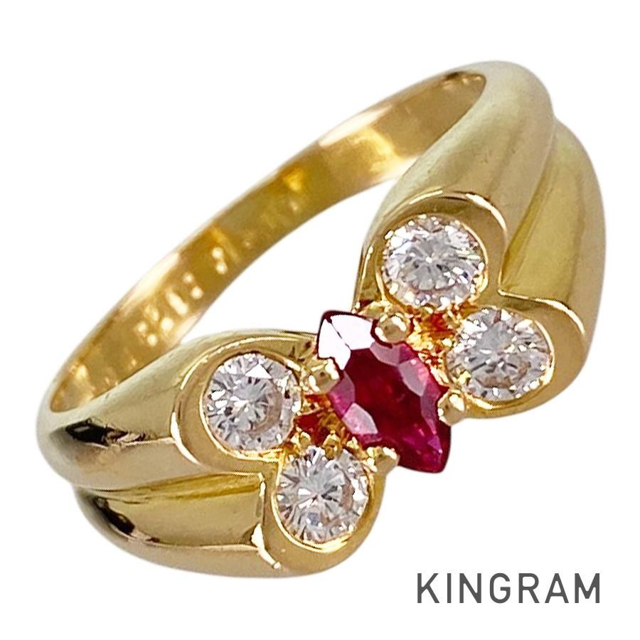 ヴァンクリーフ＆アーペル Van Cleef & Arpels セリア K18YG ルビー 9.5号(49-50) リング sss【中古】