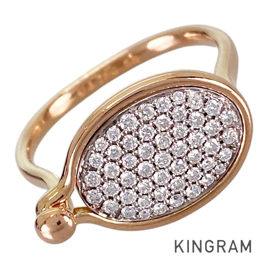 ジョージジェンセン Georg Jensen サヴァンナ K18PG ダイヤモンド 18号(58) リング sss【中古】
