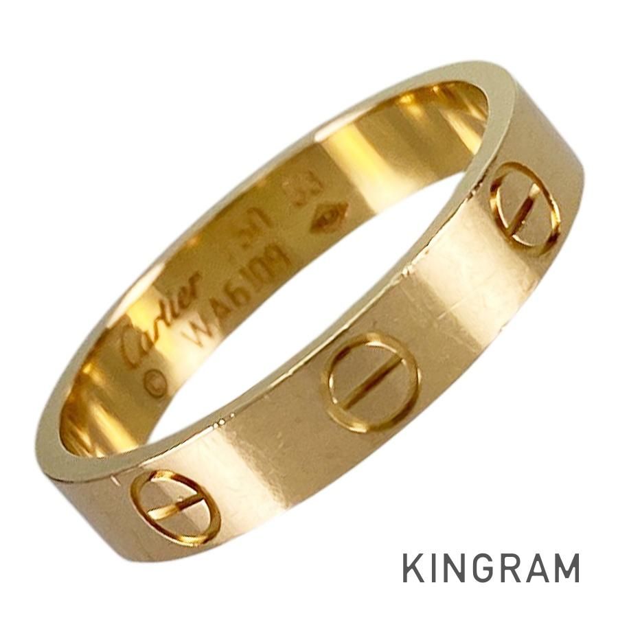 カルティエ ミニラブリング 13号 YG ダイヤ 13 53 K18YG カルティエ Cartier ミニラブ K18YG 13号(53) リング sss【中古