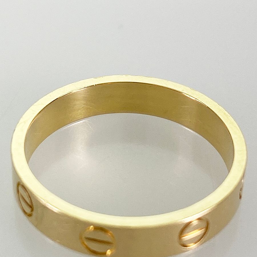 カルティエ ミニラブリング 13号 YG ダイヤ 13 53 K18YG カルティエ Cartier ミニラブ K18YG 13号(53) リング sss【中古