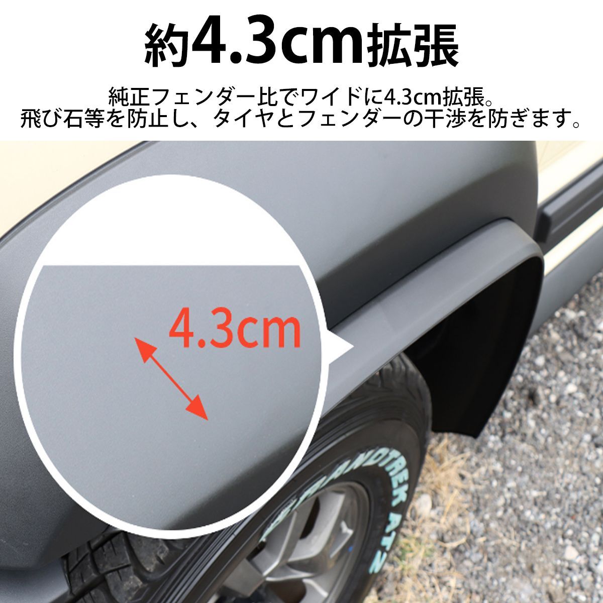 ジムニーノマド JC74W オーバーフェンダー フェンダーエクステンション