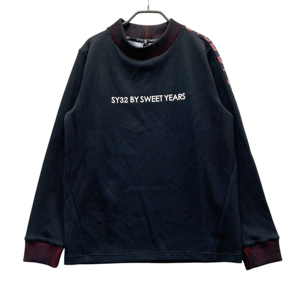 サイズ：M SY32 BY SWEET YEARS GOLF エスワイサーティトゥ 長袖ニットセーター ブラック系 [240101677008] ゴルフウェア メンズ ストスト