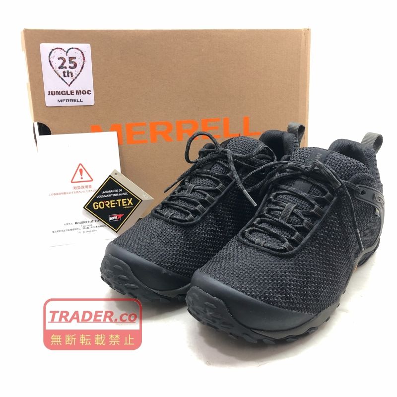 01w-6690 メレル MERRELL 27.5cm US9.5 UK9 EU43 カメレオン8 ストーム CHAMELEON 8 STORM ゴアテックス トレッキングシューズ スニーカー 防水 ブラック J033103 靴 【中古品】
