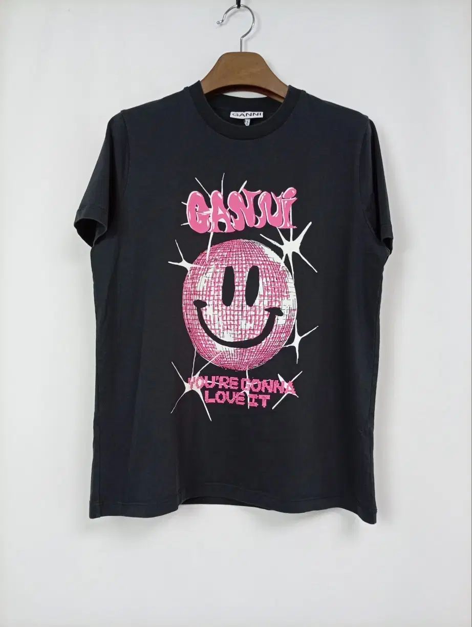 A級/S) GANNI スマイル グラフィック 半袖Tシャツ _ Haru ヴィンテージ 7324