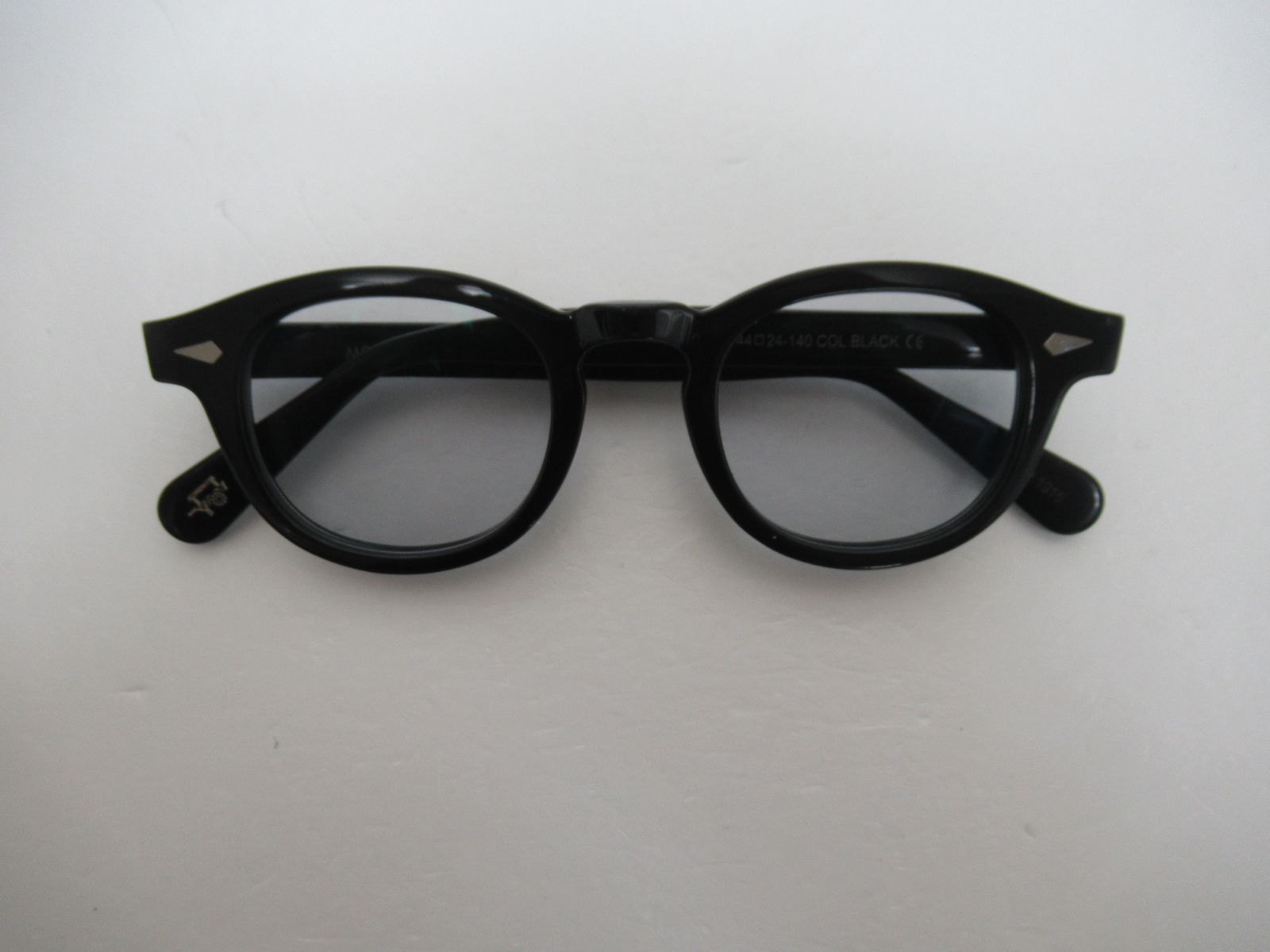 MOSCOT　モスコット　LEMTOSH　レムトッシュ 44　ブラック　黒　メガネ　眼鏡　サングラス　度入り　定番　人気　中古　即購入OK　K678