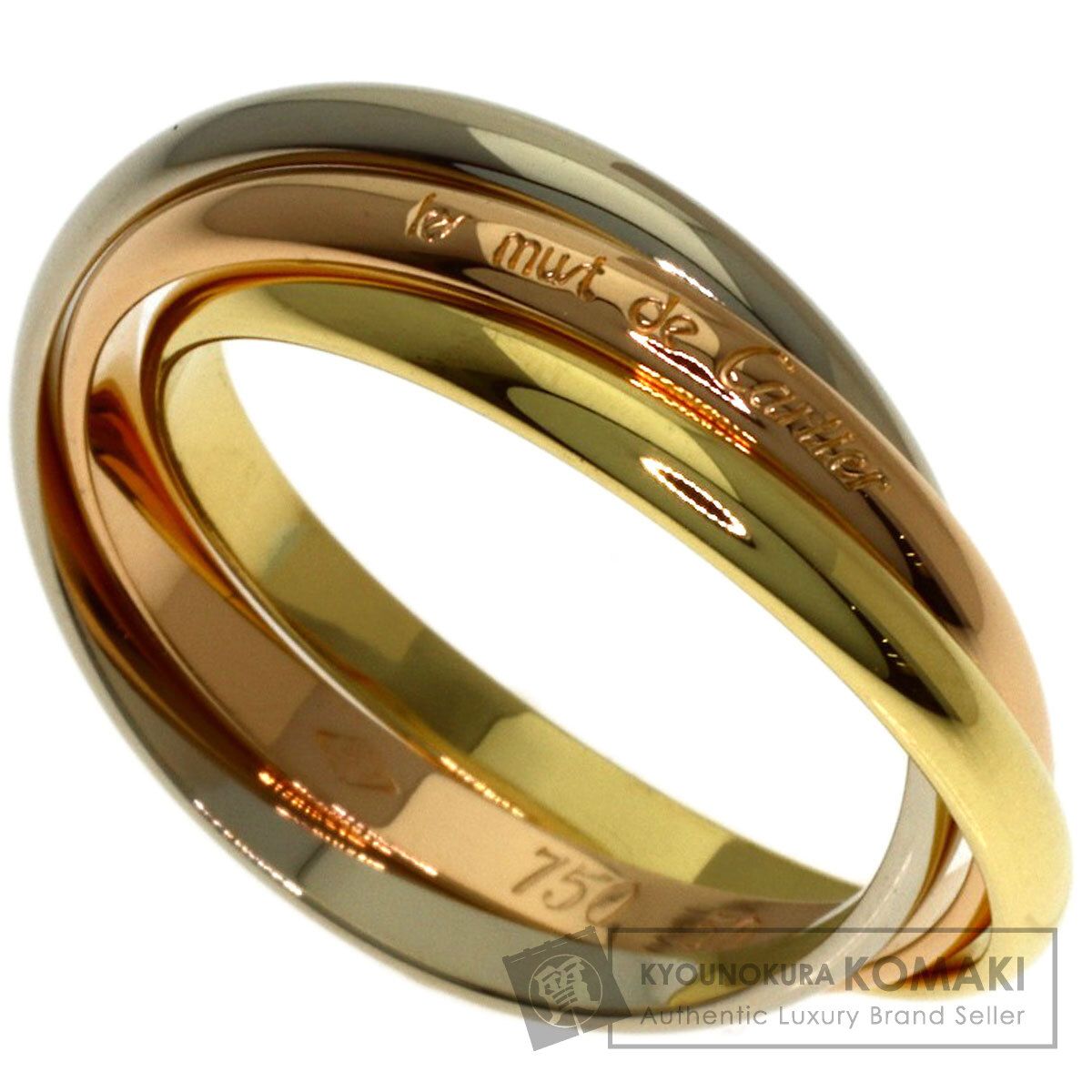 CARTIER カルティエ トリニティ XS #50 リング・指輪 K18YG K18WG K18PG レディース [中古]