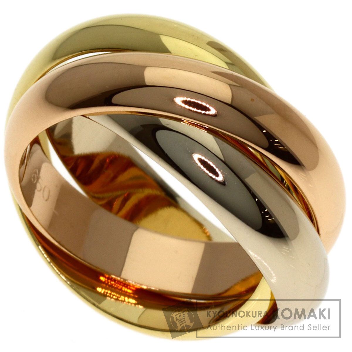 CARTIER カルティエ トリニティ MM #50 リング・指輪 K18YG K18WG K18PG レディース [中古]