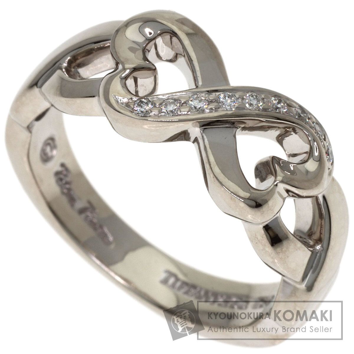 TIFFANY&Co. ティファニー ダブル ラビングハート ダイヤモンド リング・指輪 K18WG レディース [中古]